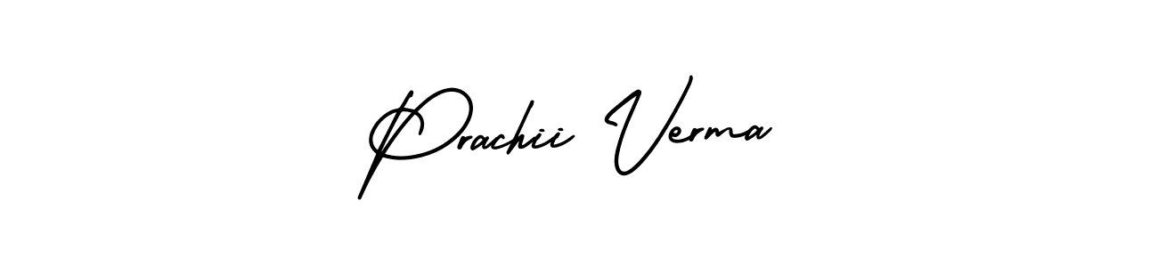 Make a beautiful signature design for name Prachii Verma. With this signature (AmerikaSignatureDemo-Regular) style, you can create a handwritten signature for free. Prachii Verma signature style 3 images and pictures png