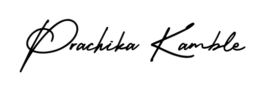 You should practise on your own different ways (AmerikaSignatureDemo-Regular) to write your name (Prachika Kamble) in signature. Don't let someone else do it for you. Prachika Kamble signature style 3 images and pictures png