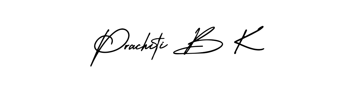 How to make Prachiti B K signature? AmerikaSignatureDemo-Regular is a professional autograph style. Create handwritten signature for Prachiti B K name. Prachiti B K signature style 3 images and pictures png