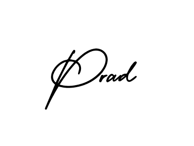 How to make Prad name signature. Use AmerikaSignatureDemo-Regular style for creating short signs online. This is the latest handwritten sign. Prad signature style 3 images and pictures png