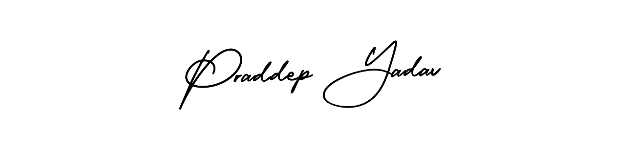 How to make Praddep Yadav name signature. Use AmerikaSignatureDemo-Regular style for creating short signs online. This is the latest handwritten sign. Praddep Yadav signature style 3 images and pictures png