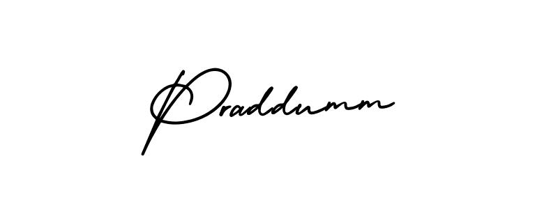 Make a beautiful signature design for name Praddumm. With this signature (AmerikaSignatureDemo-Regular) style, you can create a handwritten signature for free. Praddumm signature style 3 images and pictures png