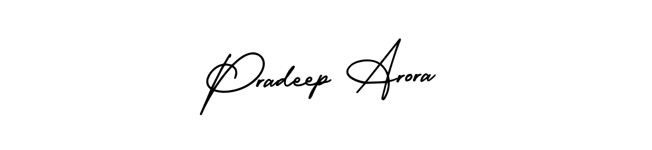 How to make Pradeep Arora signature? AmerikaSignatureDemo-Regular is a professional autograph style. Create handwritten signature for Pradeep Arora name. Pradeep Arora signature style 3 images and pictures png