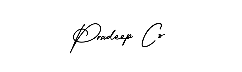 How to make Pradeep Cs name signature. Use AmerikaSignatureDemo-Regular style for creating short signs online. This is the latest handwritten sign. Pradeep Cs signature style 3 images and pictures png