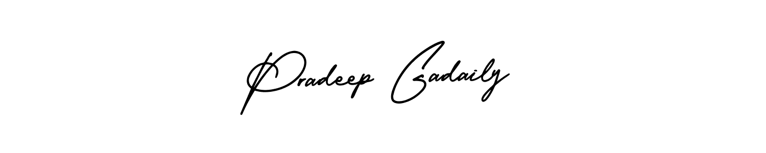 Use a signature maker to create a handwritten signature online. With this signature software, you can design (AmerikaSignatureDemo-Regular) your own signature for name Pradeep Gadaily. Pradeep Gadaily signature style 3 images and pictures png