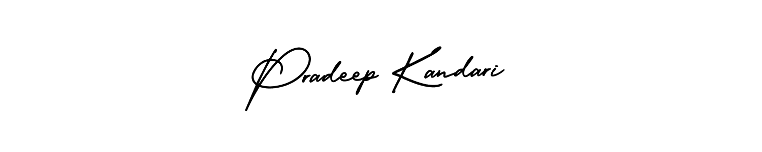 How to make Pradeep Kandari name signature. Use AmerikaSignatureDemo-Regular style for creating short signs online. This is the latest handwritten sign. Pradeep Kandari signature style 3 images and pictures png
