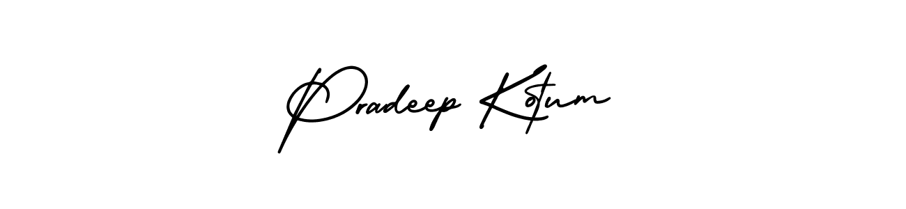 Pradeep Kotum stylish signature style. Best Handwritten Sign (AmerikaSignatureDemo-Regular) for my name. Handwritten Signature Collection Ideas for my name Pradeep Kotum. Pradeep Kotum signature style 3 images and pictures png