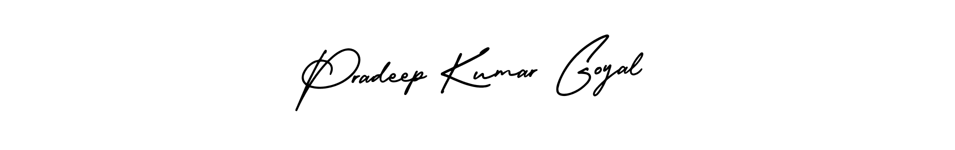 Make a beautiful signature design for name Pradeep Kumar Goyal. With this signature (AmerikaSignatureDemo-Regular) style, you can create a handwritten signature for free. Pradeep Kumar Goyal signature style 3 images and pictures png