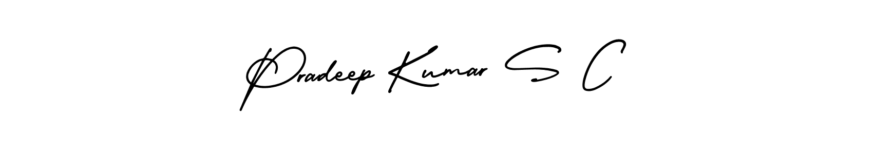 How to make Pradeep Kumar S C signature? AmerikaSignatureDemo-Regular is a professional autograph style. Create handwritten signature for Pradeep Kumar S C name. Pradeep Kumar S C signature style 3 images and pictures png