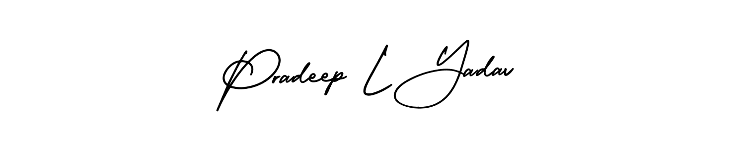 How to Draw Pradeep L Yadav signature style? AmerikaSignatureDemo-Regular is a latest design signature styles for name Pradeep L Yadav. Pradeep L Yadav signature style 3 images and pictures png