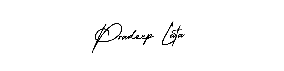 Design your own signature with our free online signature maker. With this signature software, you can create a handwritten (AmerikaSignatureDemo-Regular) signature for name Pradeep Lata. Pradeep Lata signature style 3 images and pictures png