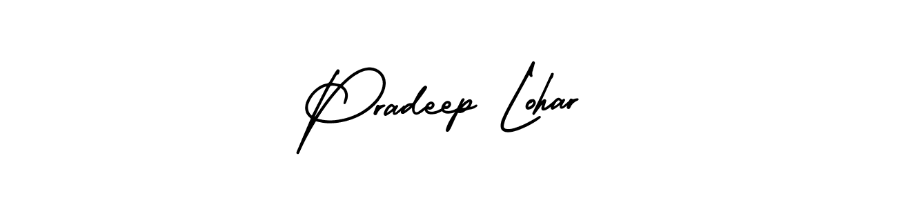 How to make Pradeep Lohar name signature. Use AmerikaSignatureDemo-Regular style for creating short signs online. This is the latest handwritten sign. Pradeep Lohar signature style 3 images and pictures png