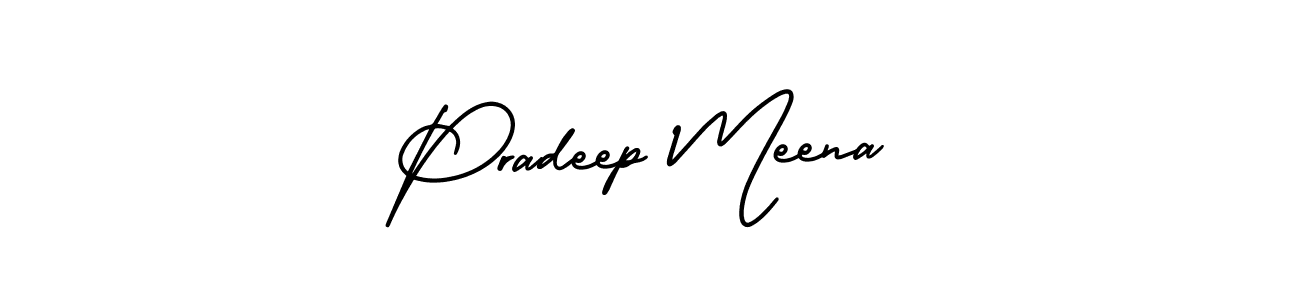 Pradeep Meena stylish signature style. Best Handwritten Sign (AmerikaSignatureDemo-Regular) for my name. Handwritten Signature Collection Ideas for my name Pradeep Meena. Pradeep Meena signature style 3 images and pictures png