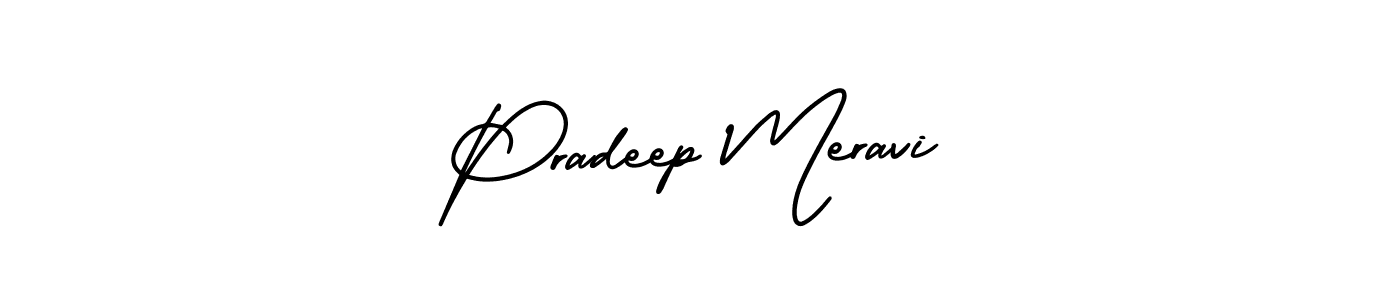 Pradeep Meravi stylish signature style. Best Handwritten Sign (AmerikaSignatureDemo-Regular) for my name. Handwritten Signature Collection Ideas for my name Pradeep Meravi. Pradeep Meravi signature style 3 images and pictures png