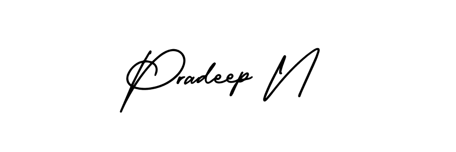 Best and Professional Signature Style for Pradeep N. AmerikaSignatureDemo-Regular Best Signature Style Collection. Pradeep N signature style 3 images and pictures png