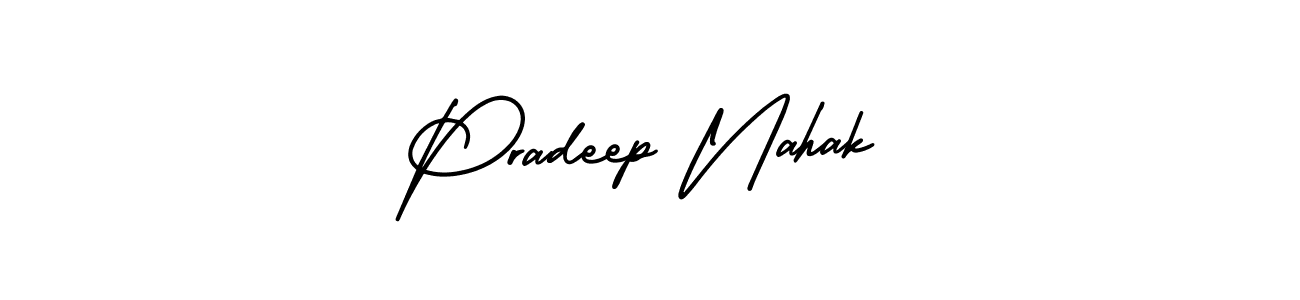 Design your own signature with our free online signature maker. With this signature software, you can create a handwritten (AmerikaSignatureDemo-Regular) signature for name Pradeep Nahak. Pradeep Nahak signature style 3 images and pictures png