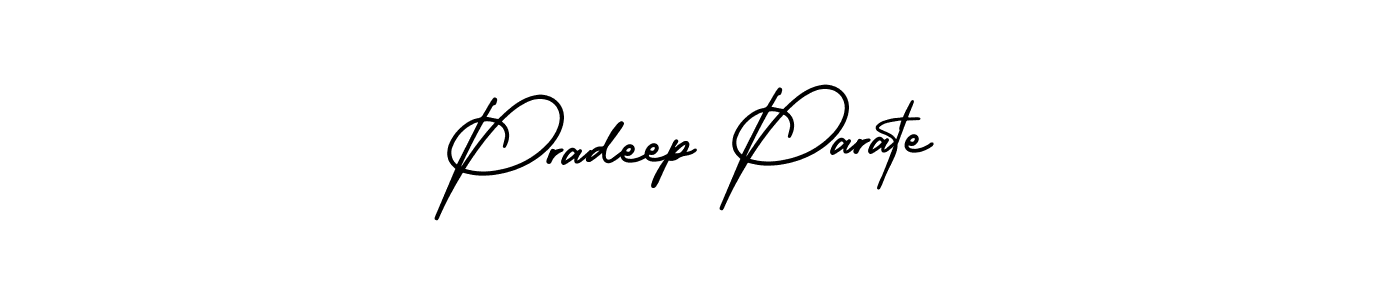 How to make Pradeep Parate signature? AmerikaSignatureDemo-Regular is a professional autograph style. Create handwritten signature for Pradeep Parate name. Pradeep Parate signature style 3 images and pictures png