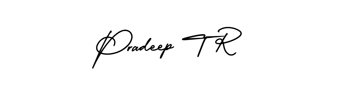 It looks lik you need a new signature style for name Pradeep T R. Design unique handwritten (AmerikaSignatureDemo-Regular) signature with our free signature maker in just a few clicks. Pradeep T R signature style 3 images and pictures png