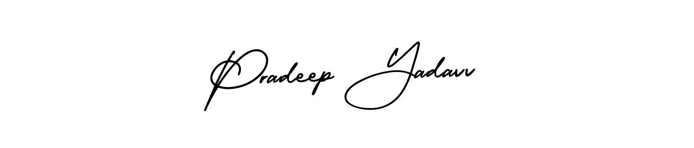 Also we have Pradeep Yadavv name is the best signature style. Create professional handwritten signature collection using AmerikaSignatureDemo-Regular autograph style. Pradeep Yadavv signature style 3 images and pictures png