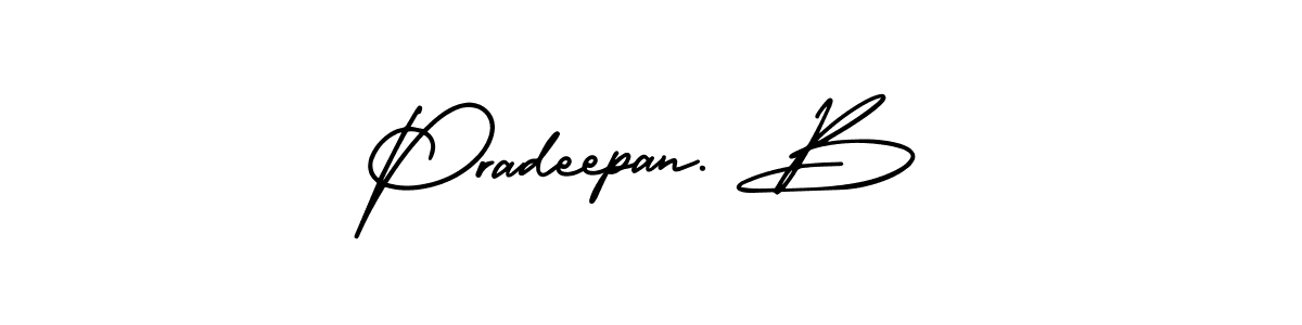 How to make Pradeepan. B signature? AmerikaSignatureDemo-Regular is a professional autograph style. Create handwritten signature for Pradeepan. B name. Pradeepan. B signature style 3 images and pictures png