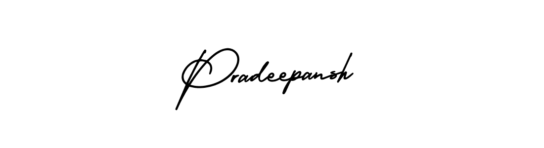 How to make Pradeepansh name signature. Use AmerikaSignatureDemo-Regular style for creating short signs online. This is the latest handwritten sign. Pradeepansh signature style 3 images and pictures png