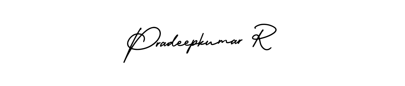 Make a short Pradeepkumar R signature style. Manage your documents anywhere anytime using AmerikaSignatureDemo-Regular. Create and add eSignatures, submit forms, share and send files easily. Pradeepkumar R signature style 3 images and pictures png