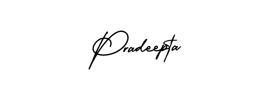 How to make Pradeepta signature? AmerikaSignatureDemo-Regular is a professional autograph style. Create handwritten signature for Pradeepta name. Pradeepta signature style 3 images and pictures png