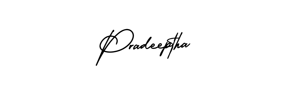 Design your own signature with our free online signature maker. With this signature software, you can create a handwritten (AmerikaSignatureDemo-Regular) signature for name Pradeeptha. Pradeeptha signature style 3 images and pictures png