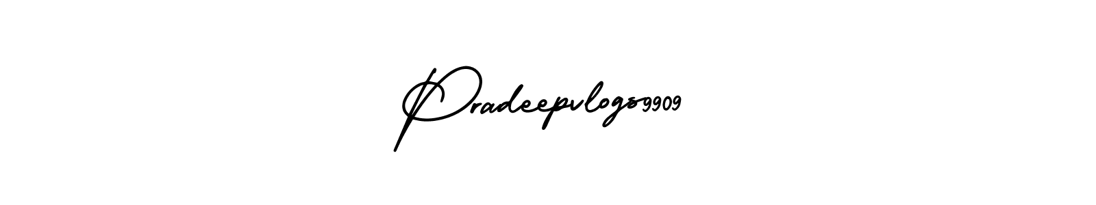 You should practise on your own different ways (AmerikaSignatureDemo-Regular) to write your name (Pradeepvlogs9909) in signature. don't let someone else do it for you. Pradeepvlogs9909 signature style 3 images and pictures png