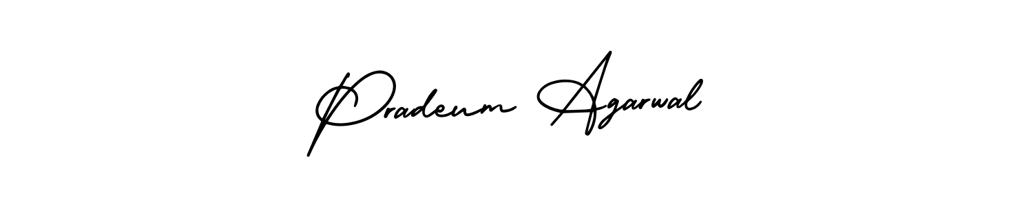 Pradeum Agarwal stylish signature style. Best Handwritten Sign (AmerikaSignatureDemo-Regular) for my name. Handwritten Signature Collection Ideas for my name Pradeum Agarwal. Pradeum Agarwal signature style 3 images and pictures png