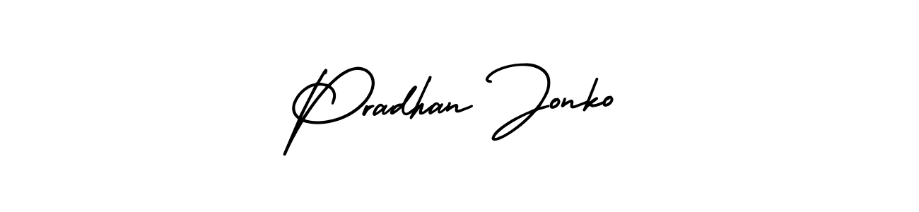 Also we have Pradhan Jonko name is the best signature style. Create professional handwritten signature collection using AmerikaSignatureDemo-Regular autograph style. Pradhan Jonko signature style 3 images and pictures png
