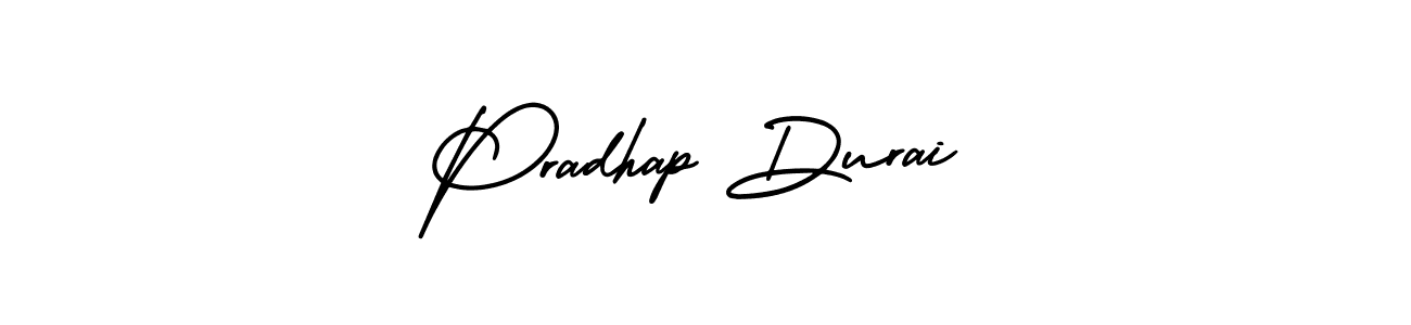 How to make Pradhap Durai name signature. Use AmerikaSignatureDemo-Regular style for creating short signs online. This is the latest handwritten sign. Pradhap Durai signature style 3 images and pictures png