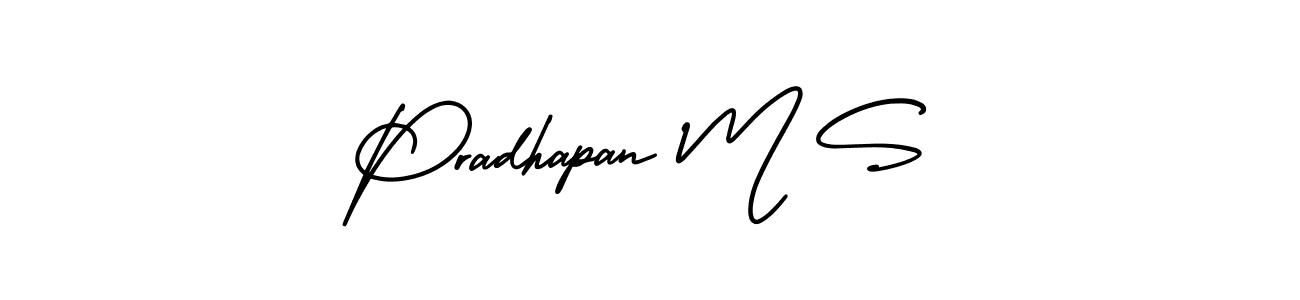 Create a beautiful signature design for name Pradhapan M S. With this signature (AmerikaSignatureDemo-Regular) fonts, you can make a handwritten signature for free. Pradhapan M S signature style 3 images and pictures png