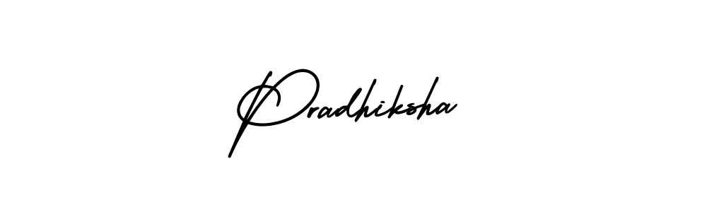 Design your own signature with our free online signature maker. With this signature software, you can create a handwritten (AmerikaSignatureDemo-Regular) signature for name Pradhiksha. Pradhiksha signature style 3 images and pictures png