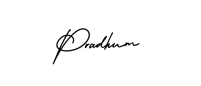 Design your own signature with our free online signature maker. With this signature software, you can create a handwritten (AmerikaSignatureDemo-Regular) signature for name Pradhum. Pradhum signature style 3 images and pictures png