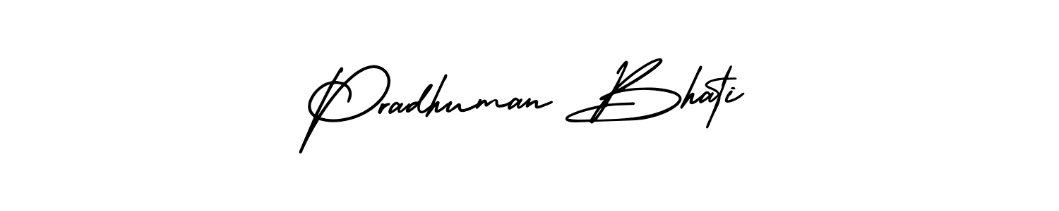 Also we have Pradhuman Bhati name is the best signature style. Create professional handwritten signature collection using AmerikaSignatureDemo-Regular autograph style. Pradhuman Bhati signature style 3 images and pictures png