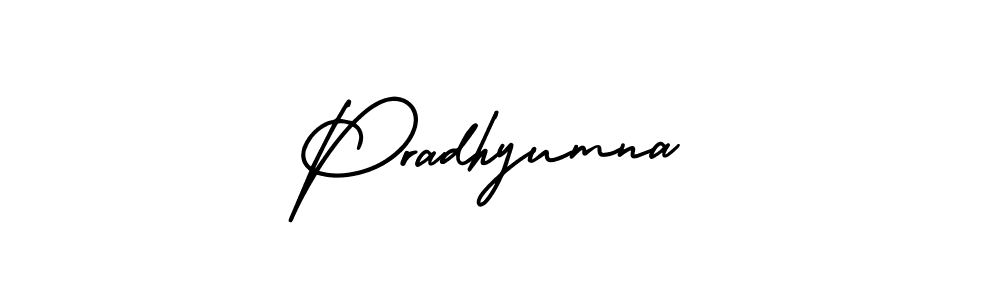 How to make Pradhyumna signature? AmerikaSignatureDemo-Regular is a professional autograph style. Create handwritten signature for Pradhyumna name. Pradhyumna signature style 3 images and pictures png