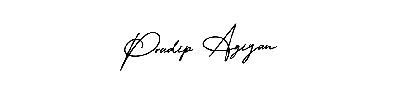 Best and Professional Signature Style for Pradip Agiyan. AmerikaSignatureDemo-Regular Best Signature Style Collection. Pradip Agiyan signature style 3 images and pictures png