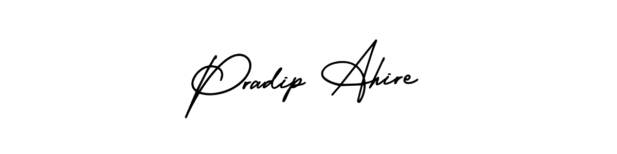 Use a signature maker to create a handwritten signature online. With this signature software, you can design (AmerikaSignatureDemo-Regular) your own signature for name Pradip Ahire. Pradip Ahire signature style 3 images and pictures png