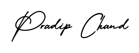 The AmerikaSignatureDemo-Regular font gives name Pradip Chand a signature that looks effortless yet distinguished. Download high-res PNG instantly. Pradip Chand signature style 3 images and pictures png