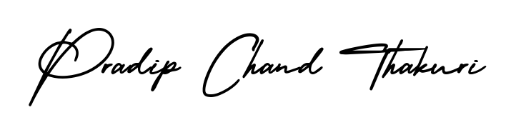 The AmerikaSignatureDemo-Regular font gives name Pradip Chand Thakuri a signature that looks effortless yet distinguished. Download high-res PNG instantly. Pradip Chand Thakuri signature style 3 images and pictures png