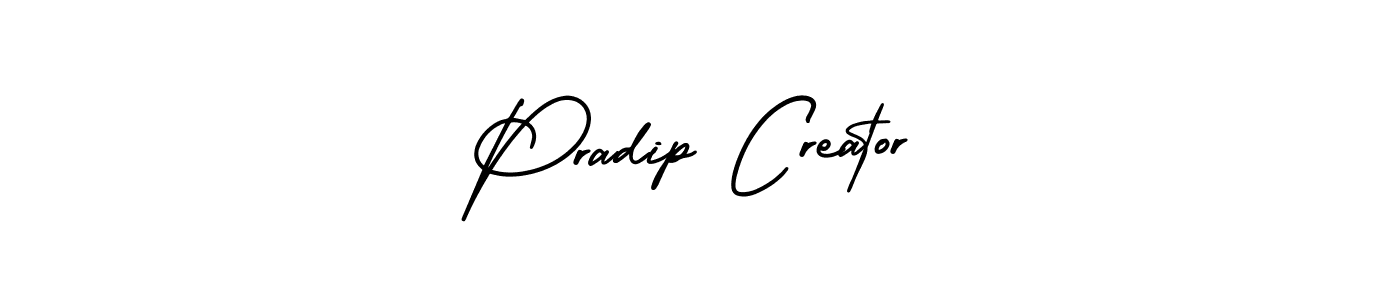 Use a signature maker to create a handwritten signature online. With this signature software, you can design (AmerikaSignatureDemo-Regular) your own signature for name Pradip Creator. Pradip Creator signature style 3 images and pictures png