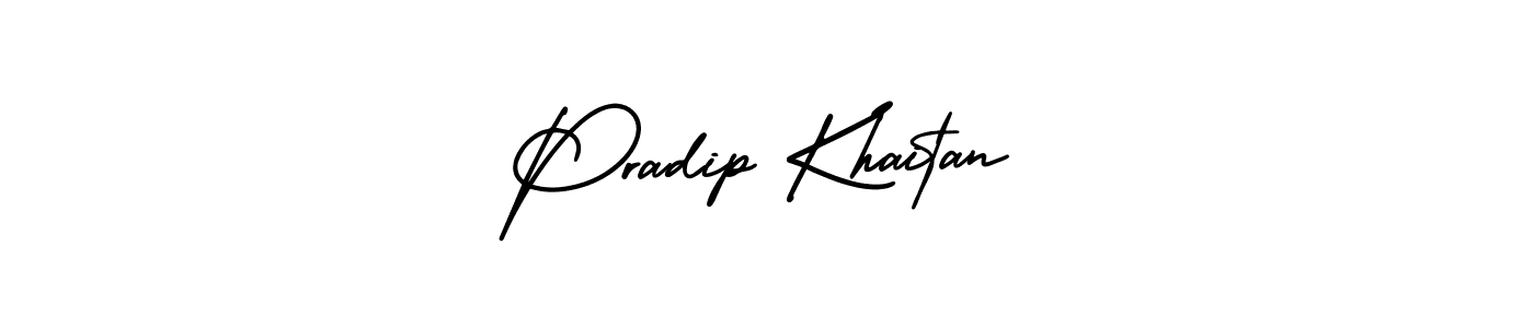 Create a beautiful signature design for name Pradip Khaitan. With this signature (AmerikaSignatureDemo-Regular) fonts, you can make a handwritten signature for free. Pradip Khaitan signature style 3 images and pictures png