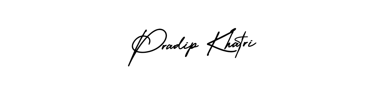 It looks lik you need a new signature style for name Pradip Khatri. Design unique handwritten (AmerikaSignatureDemo-Regular) signature with our free signature maker in just a few clicks. Pradip Khatri signature style 3 images and pictures png