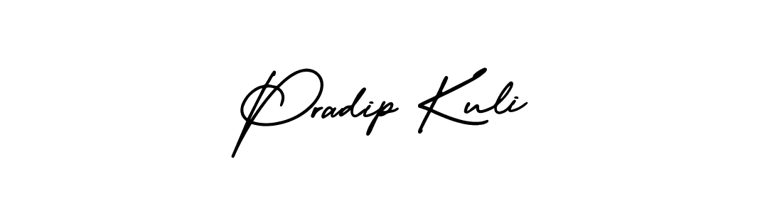 Make a short Pradip Kuli signature style. Manage your documents anywhere anytime using AmerikaSignatureDemo-Regular. Create and add eSignatures, submit forms, share and send files easily. Pradip Kuli signature style 3 images and pictures png