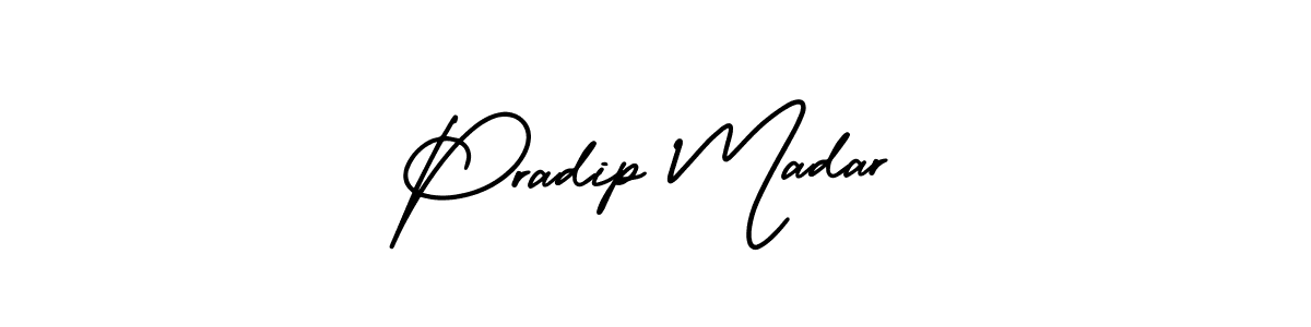 Make a short Pradip Madar signature style. Manage your documents anywhere anytime using AmerikaSignatureDemo-Regular. Create and add eSignatures, submit forms, share and send files easily. Pradip Madar signature style 3 images and pictures png