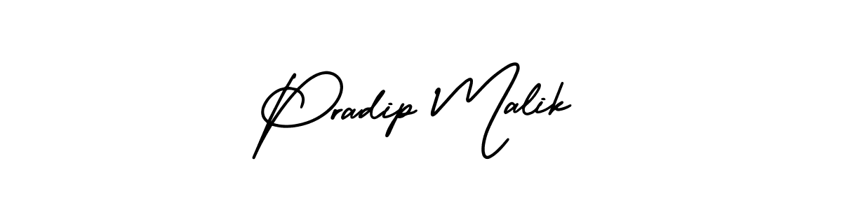 How to make Pradip Malik signature? AmerikaSignatureDemo-Regular is a professional autograph style. Create handwritten signature for Pradip Malik name. Pradip Malik signature style 3 images and pictures png