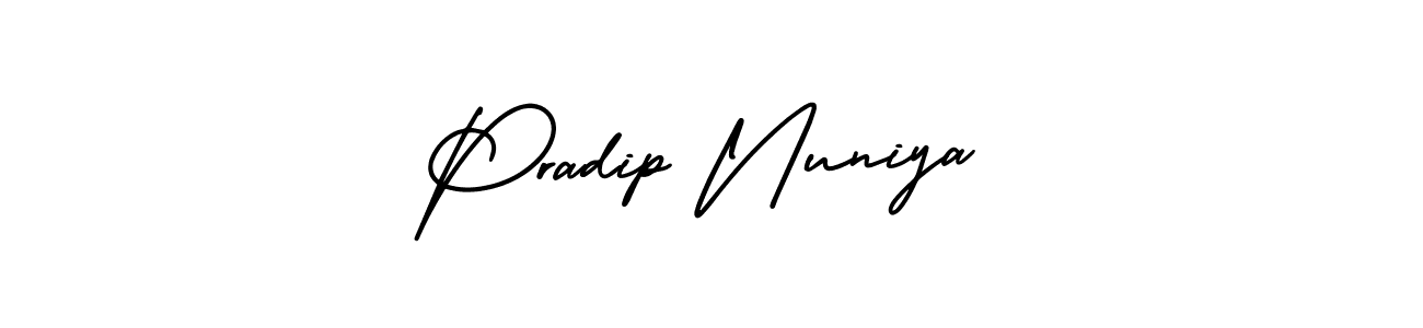 How to Draw Pradip Nuniya signature style? AmerikaSignatureDemo-Regular is a latest design signature styles for name Pradip Nuniya. Pradip Nuniya signature style 3 images and pictures png