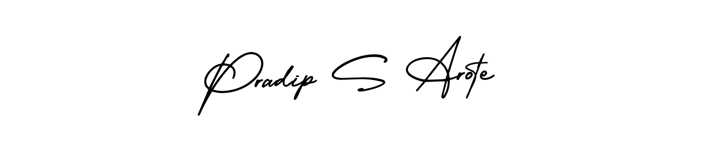 Make a beautiful signature design for name Pradip S Arote. With this signature (AmerikaSignatureDemo-Regular) style, you can create a handwritten signature for free. Pradip S Arote signature style 3 images and pictures png