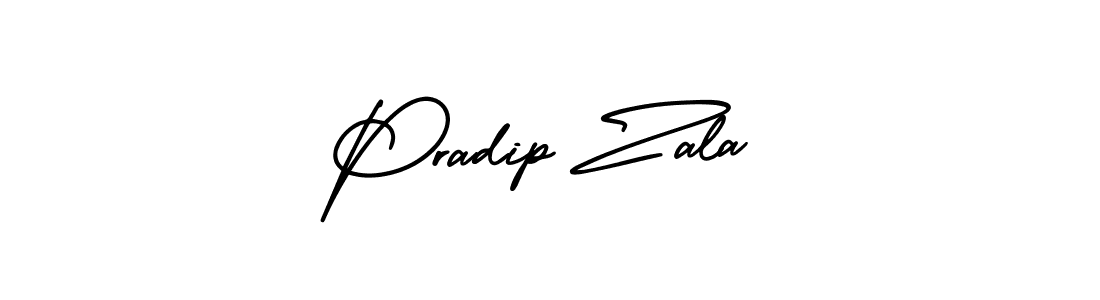 This is the best signature style for the Pradip Zala name. Also you like these signature font (AmerikaSignatureDemo-Regular). Mix name signature. Pradip Zala signature style 3 images and pictures png